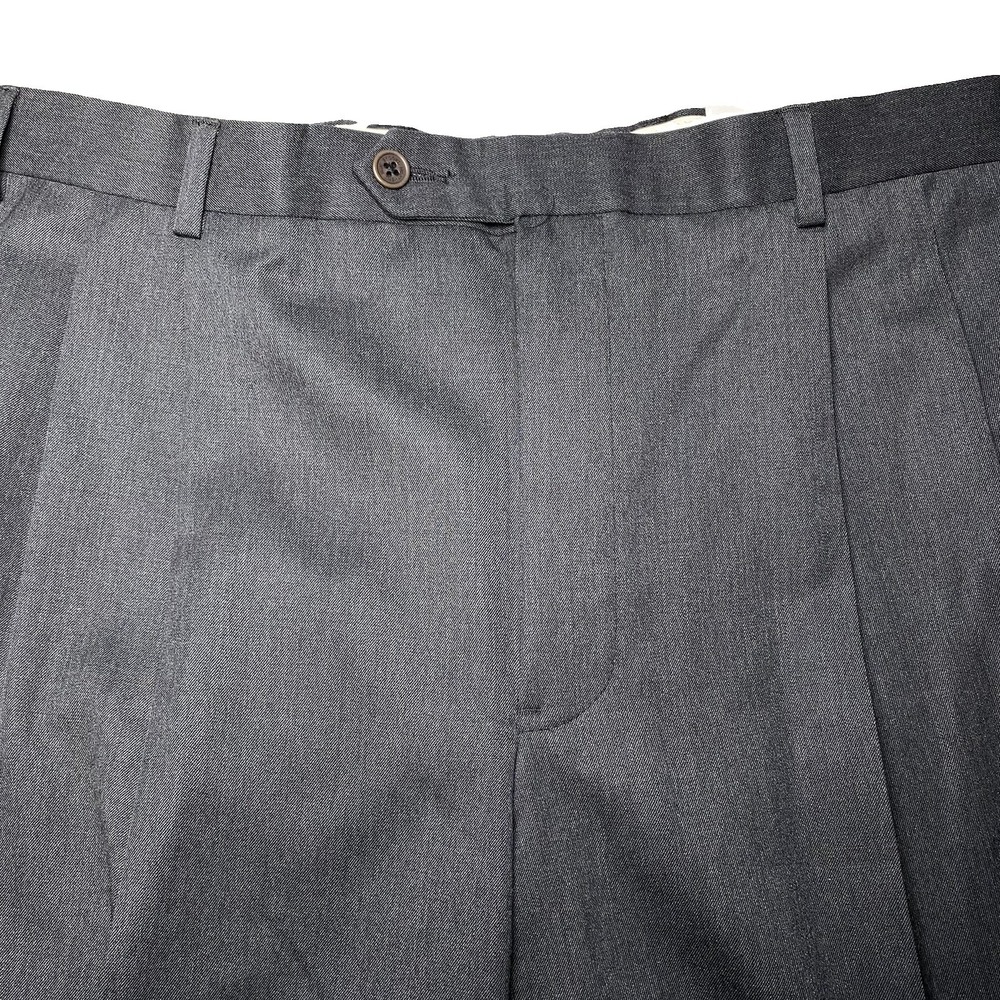 NEW Brooks Brothers 346 Dress Pants 36x32 Wool Pleated Cuffed Gray